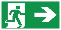 znak ewakuacyjny w prawo do wyjścia